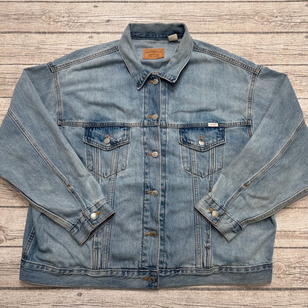 Levi's Trucker Jacket Men's XL Light Wash Classic Fit Rugged Signature Y2K Style